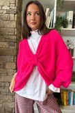 Big Softie Batwing Or Butterfly Knit Hot Pink